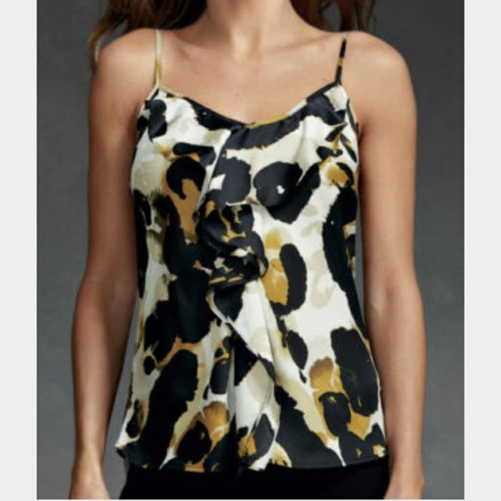 SALE⚡️CAbi Ingenue Animal Print Ruffle Cami Blouse